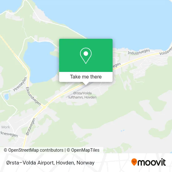 Ørsta–Volda Airport, Hovden map