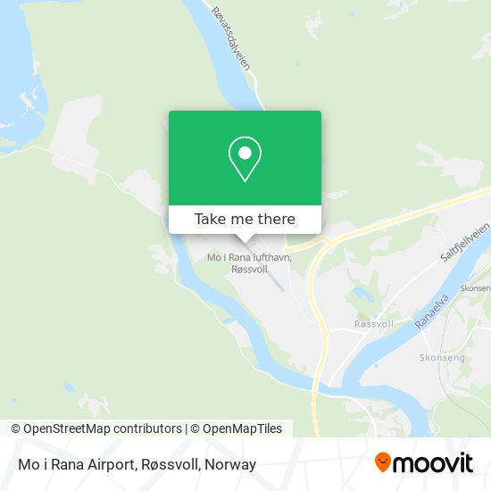 Mo i Rana Airport, Røssvoll map