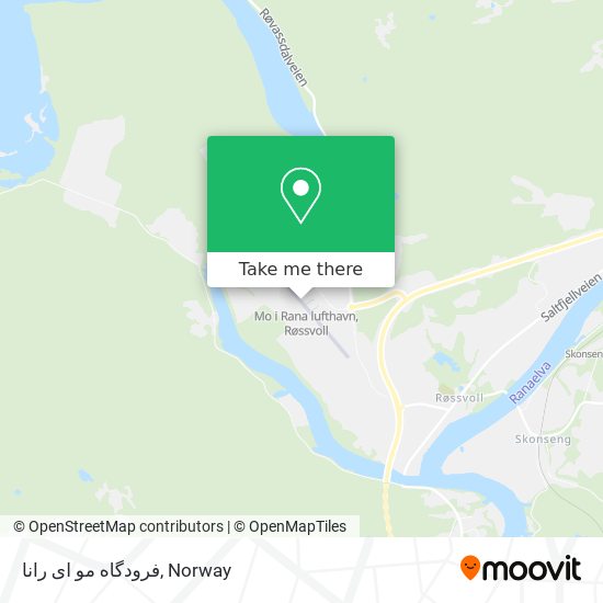 فرودگاه مو ای رانا map