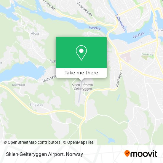 Skien-Geiteryggen Airport map
