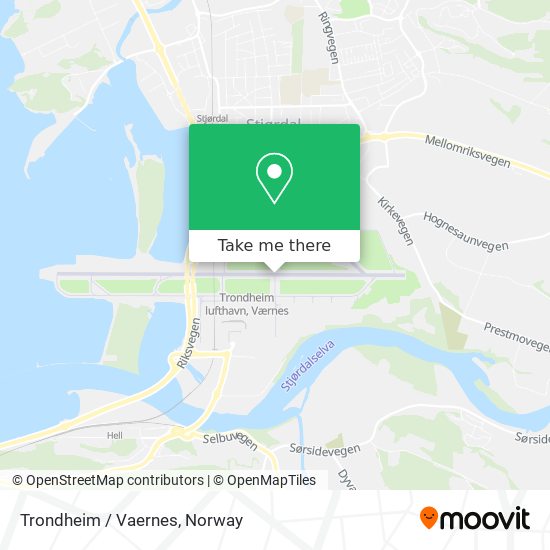 Trondheim / Vaernes map