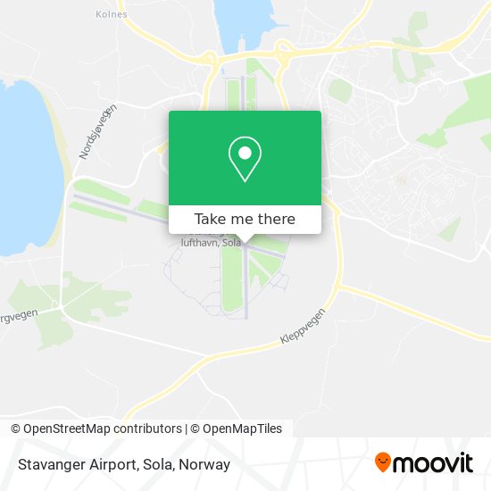 Stavanger Airport, Sola map