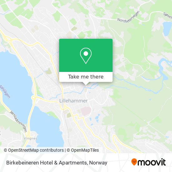 Birkebeineren Hotel & Apartments map