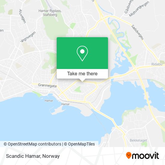 Scandic Hamar map