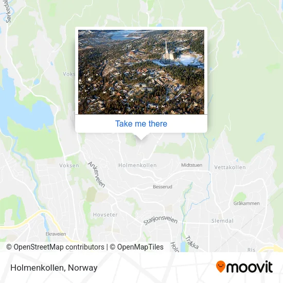 Holmenkollen map