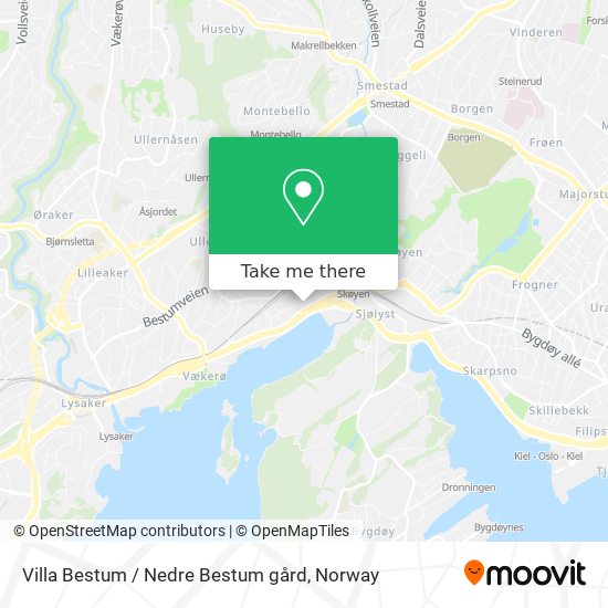 Villa Bestum / Nedre Bestum gård map