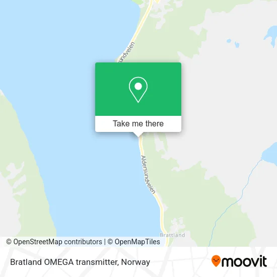 Bratland OMEGA transmitter map