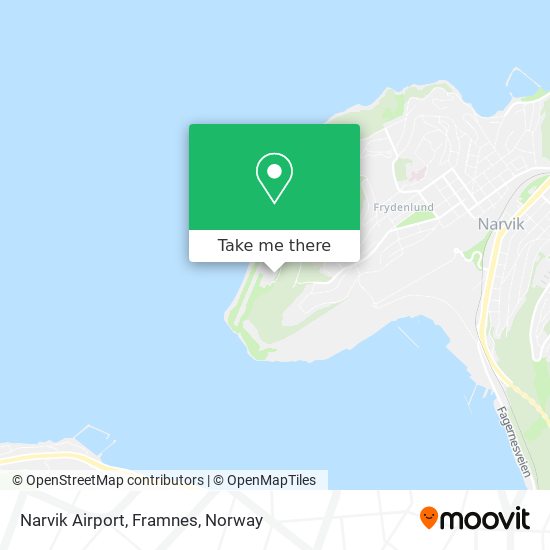 Narvik Airport, Framnes map