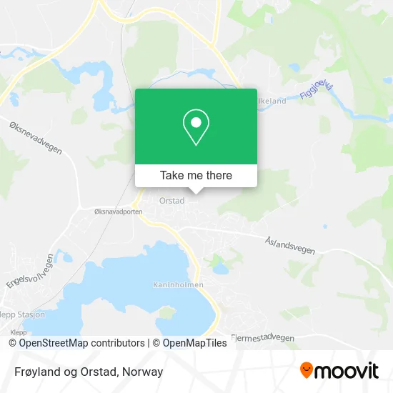 Frøyland og Orstad map