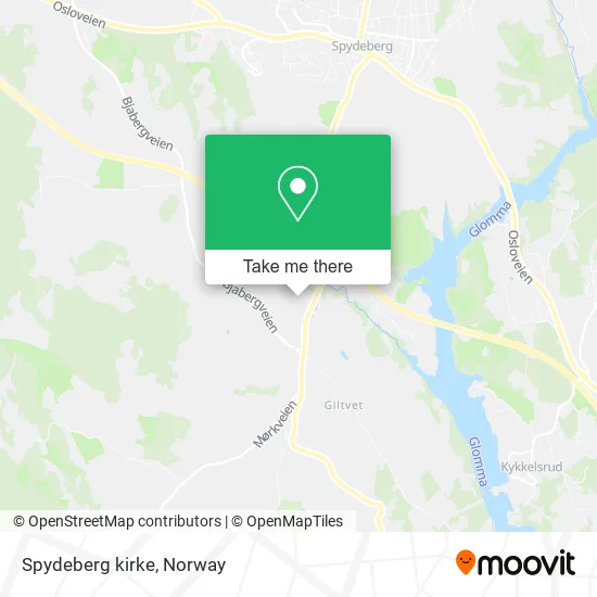 Spydeberg kirke map