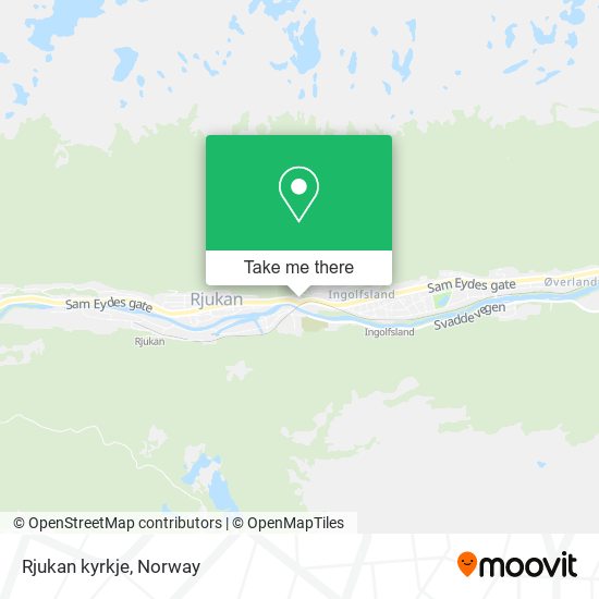 Rjukan kyrkje map