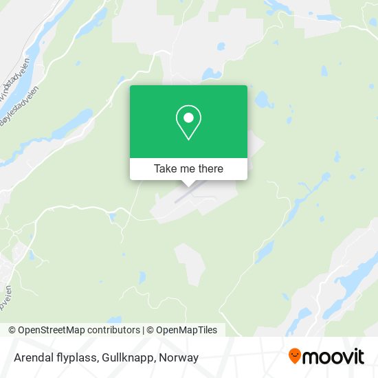 Arendal flyplass, Gullknapp map
