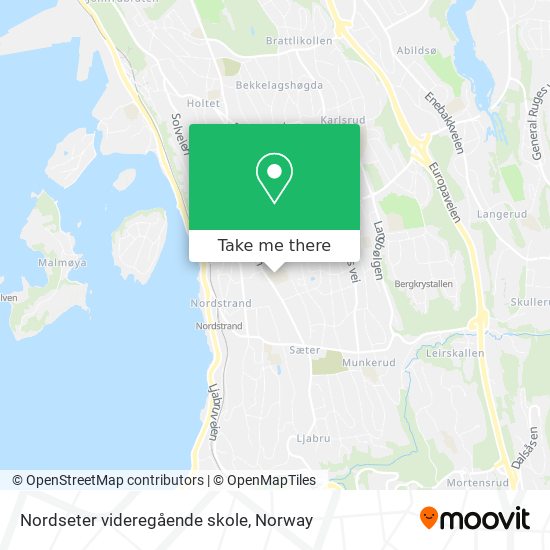 Nordseter videregående skole map