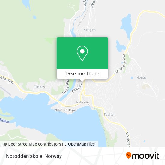 Notodden skole map