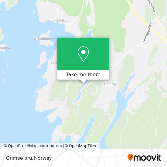 Grimsø bru map