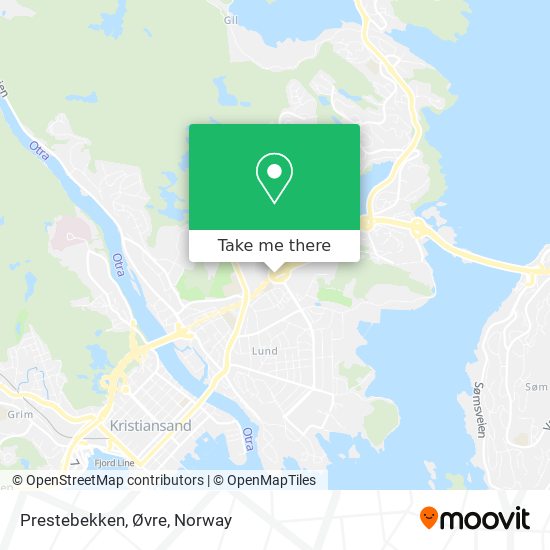 Prestebekken, Øvre map