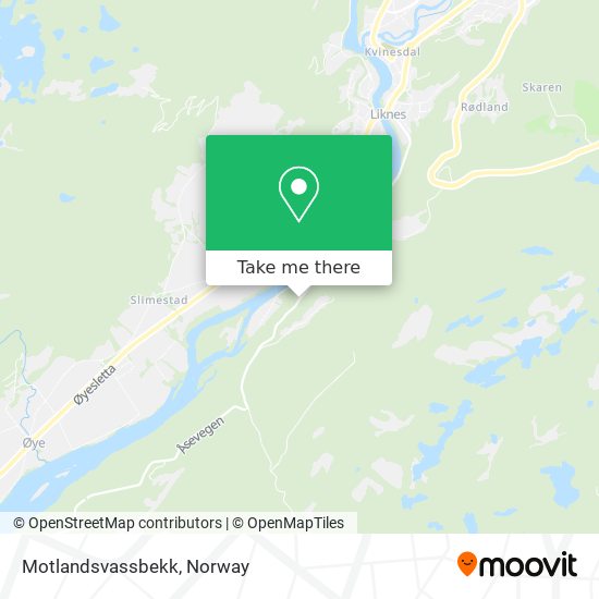 Motlandsvassbekk map