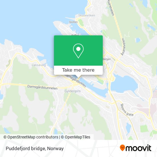 Puddefjord bridge map