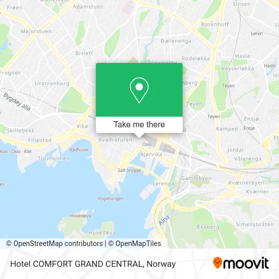 Hotel COMFORT GRAND CENTRAL map