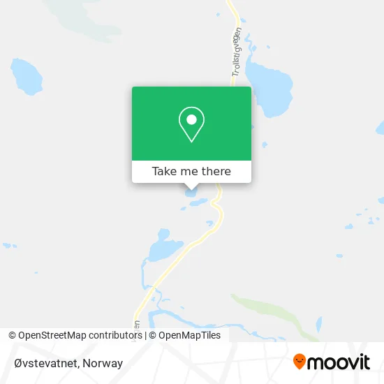 Øvstevatnet map