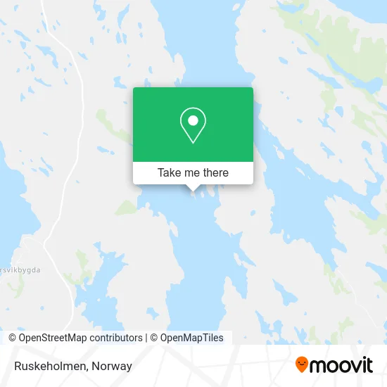 Ruskeholmen map