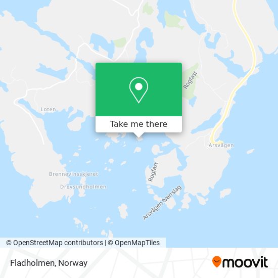 Fladholmen map