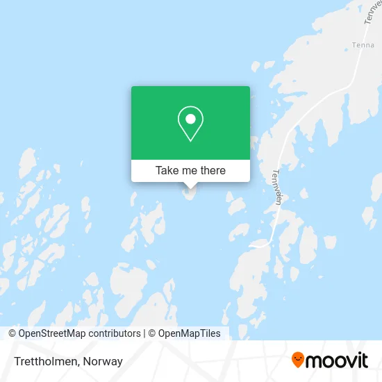 Trettholmen map