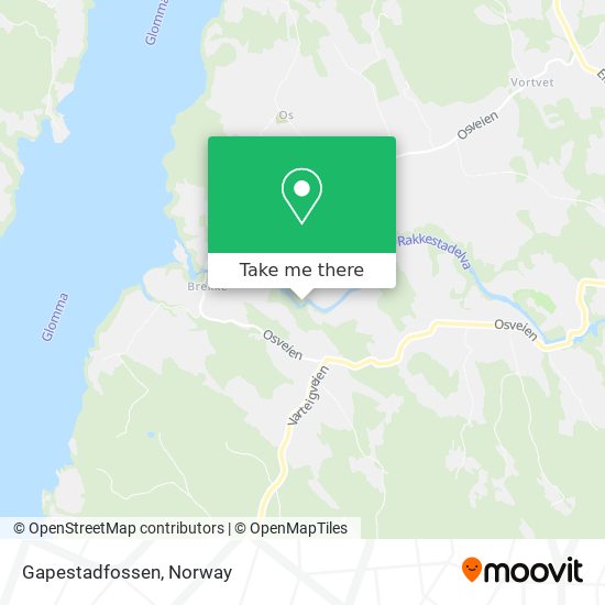 Gapestadfossen map