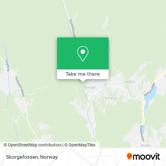 Skorgefossen map