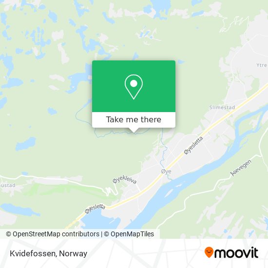 Kvidefossen map