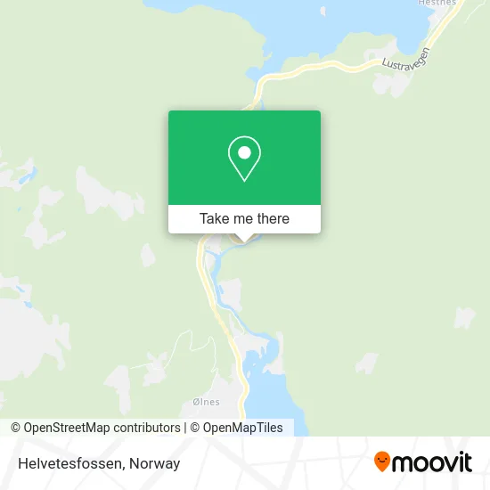 Helvetesfossen map
