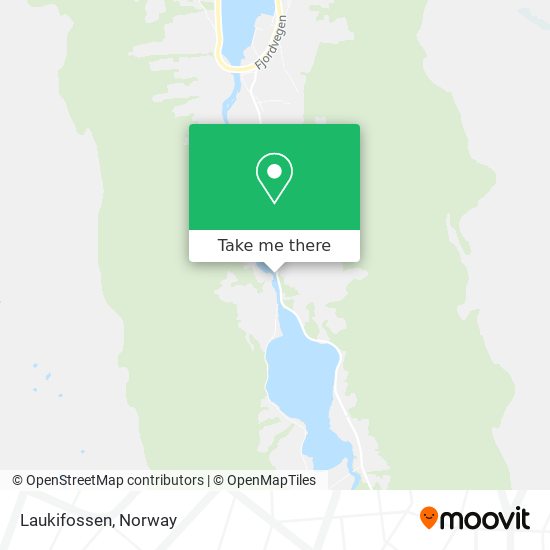 Laukifossen map