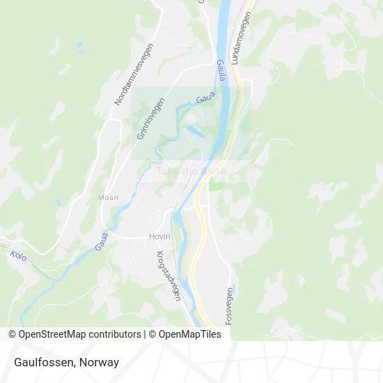 Gaulfossen map
