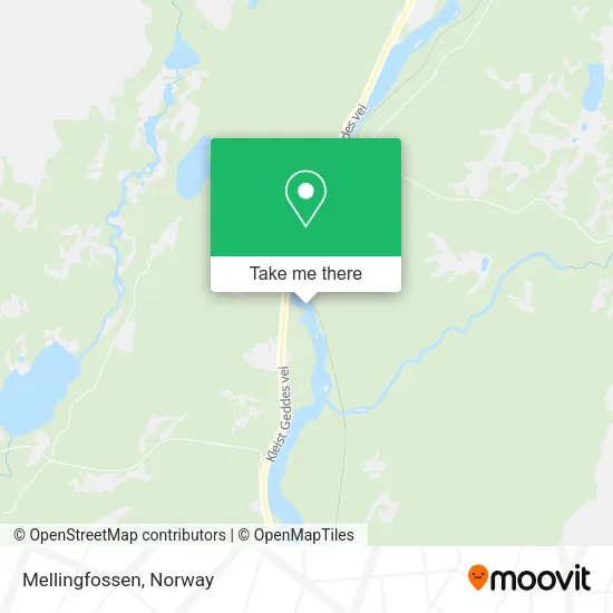 Mellingfossen map