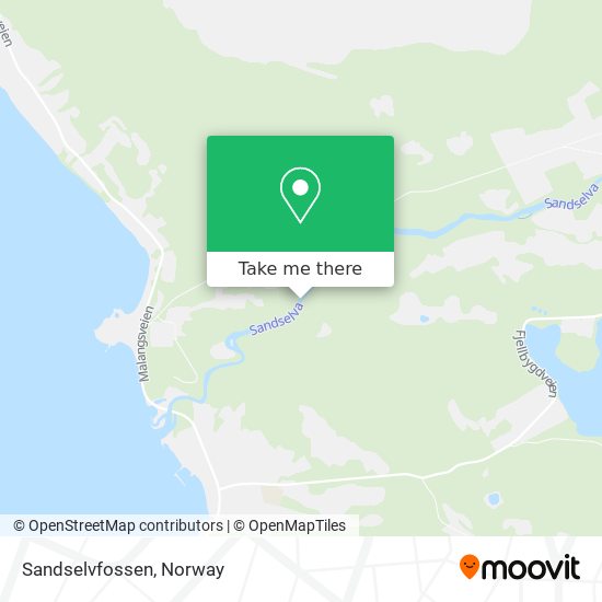 Sandselvfossen map