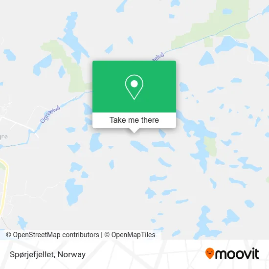 Spørjefjellet map