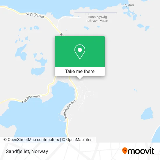 Sandfjellet map