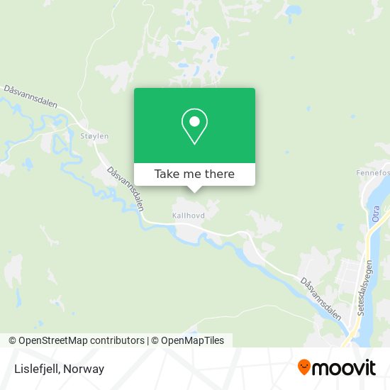 Lislefjell map