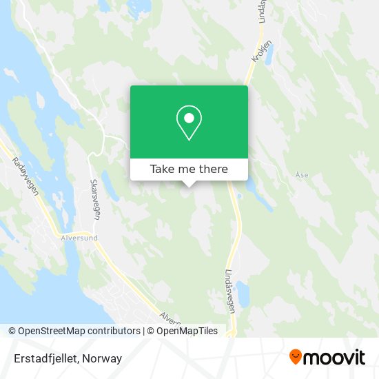 Erstadfjellet map