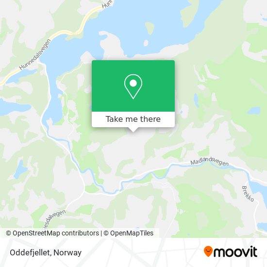 Oddefjellet map