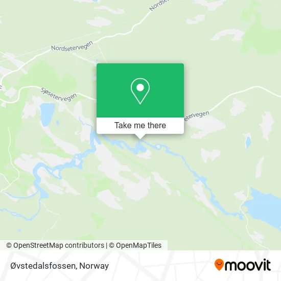 Øvstedalsfossen map