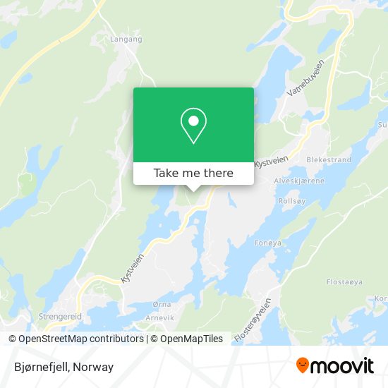 Bjørnefjell map