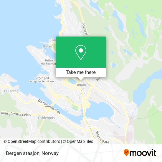 Bergen stasjon map