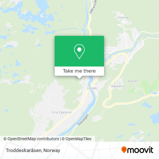 Troddeskaråsen map