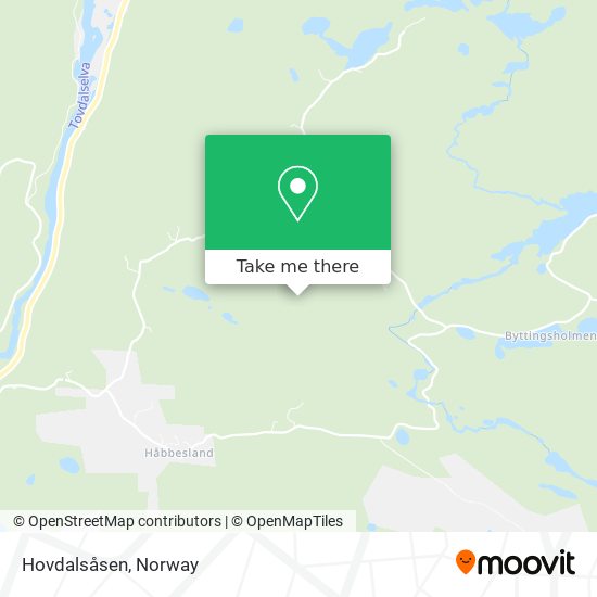 Hovdalsåsen map