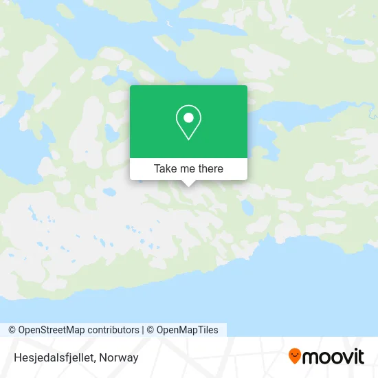 Hesjedalsfjellet map