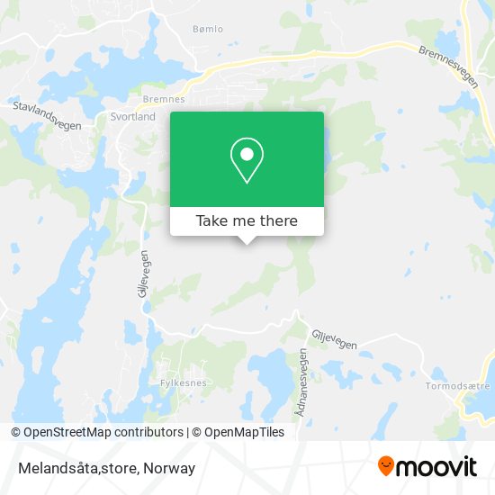 Melandsåta,store map