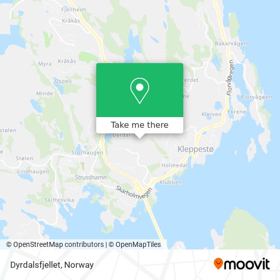 Dyrdalsfjellet map