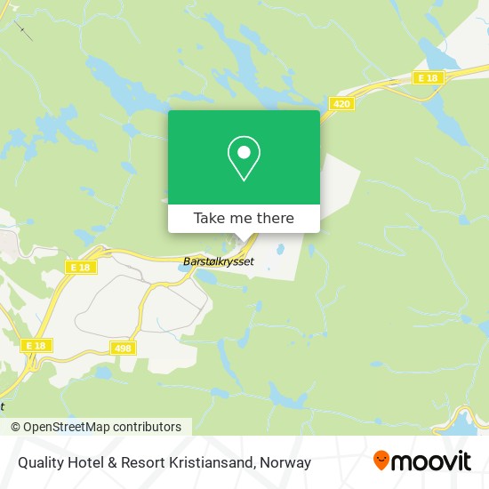 Quality Hotel & Resort Kristiansand map