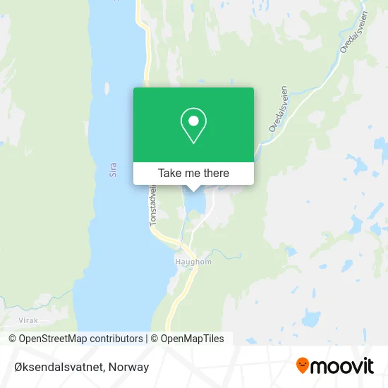 Øksendalsvatnet map